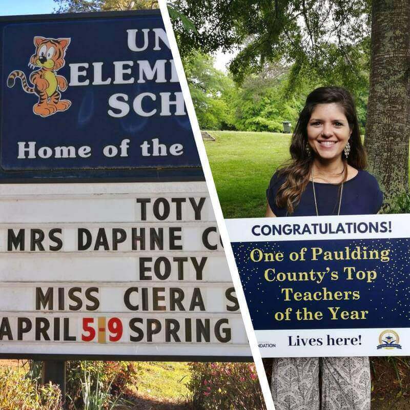 Congratulations Mrs COCHRAN is Teacher of the Year (TOTY)