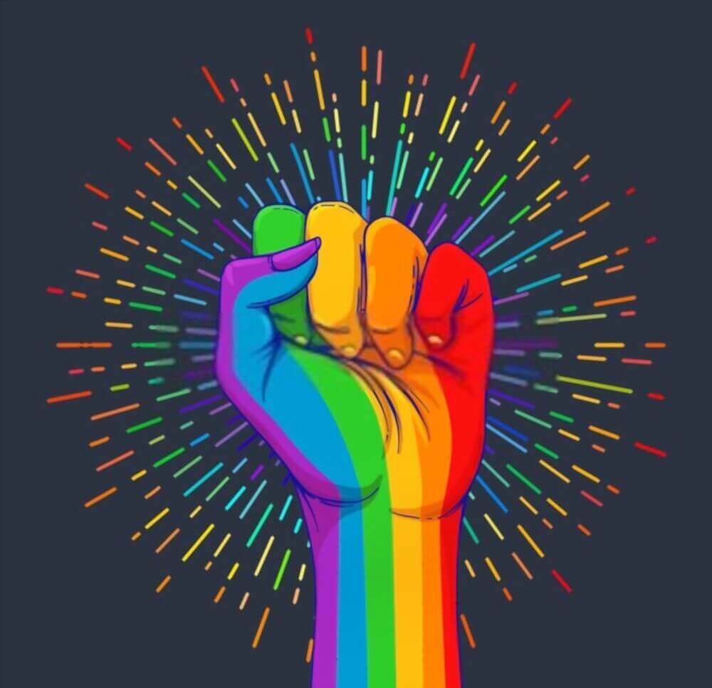 Rainbow Fist ACTIVISM Icon